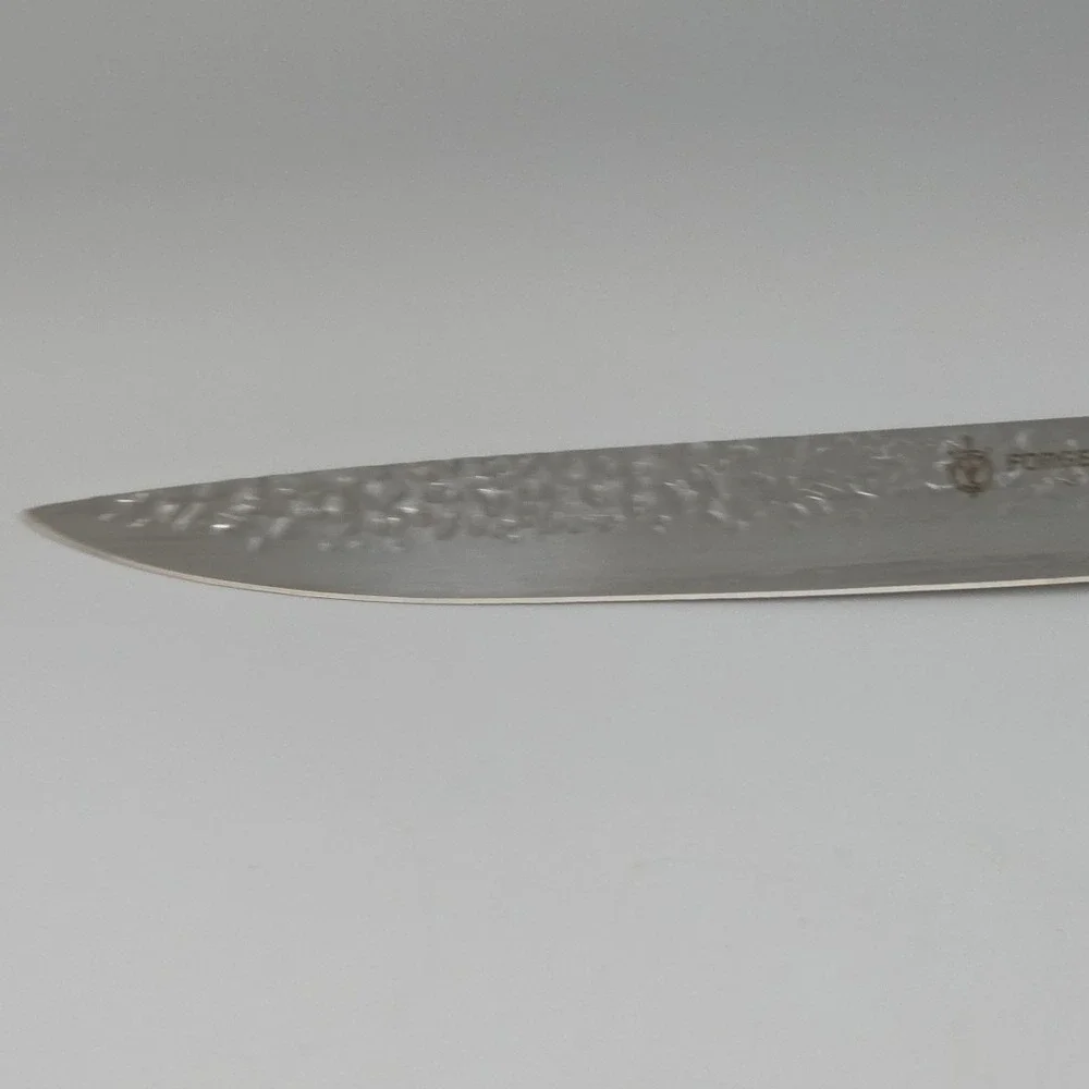 Forged in Fire 8 Inch Carving Knife Hammered Blade Kitchen Cutlery Chef Tool